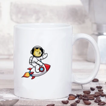 Na Mesiac Dogecoin Kávové Hrnčeky MANŽEL darček šálku čaju CHLAPEC PRIATEĽ dar Keramické Čajové Šálky a hrnčeky
