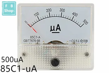 1PCS 85C1-uA 500uA DC Analógový Ukazovateľ Aktuálnej Meter Panel AMP Rozchod Aktuálne Mechanické Ampérmetrov