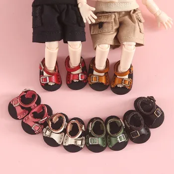 Ob11 detská obuv cowhide ručné sandále, topánky YMY generálneho sekretariátu rady vlády telo 1/12 BJD Body9 bábika topánky príslušenstvo