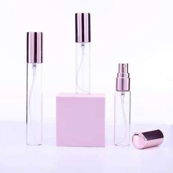 10 ML 15ML Prenosné Perfumaria Naplniteľné Sklenené Fľaše S Rose Gold Sprej, Prázdne Kozmetické Kontajnerov Rozprašovač Fľaše 100ks