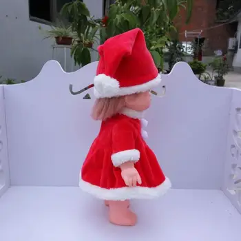 Roztomilá Bábika s Kapucňou Vianočné Oblečenie pre Bábiky Vianočné Darčeky