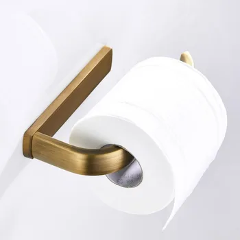 Meď Mosadz Kartáčovaný Toaletného Papiera Držiak Chrome Black White Gold kúpeľňové Doplnky Wc Tissue Papiera Roll Držiteľ WF