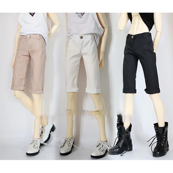 BJD bábika doplnky sú vhodné pre 1/3 a 1/4 nohavice univerzálne módne troch farieb cuffed stredné nohavice päť centov nohavice