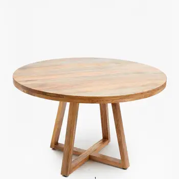100% Prírodné Mango Drevo Okrúhly Stôl pre domáce a Jedálenský Stôl Nábytok Obývacej Izbe Drevené tabuľky pre Teplú predaj