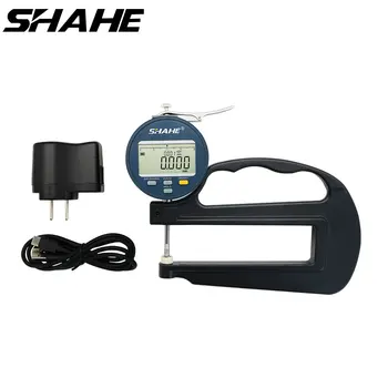 SHAHE Vysoká Presnosť +/-0.009 mmThickness Rozchod Meter S Nabíjateľnou Batériou Digitálne Hrúbka Rozchod Meter 0-10 mm