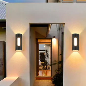 12W Hliníkové Exteriérový Vodotesný obojstrannú Nástenné Svietidlo pre Nočné Chodbe Hotel Uličkou Schody LED nástenné svietidlo vonkajšie osvetlenie