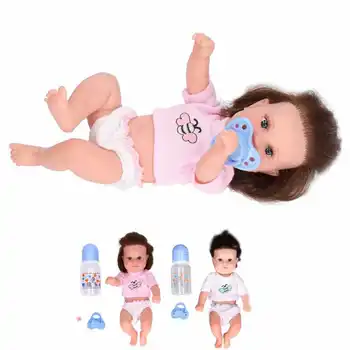 Baby Doll Detská Bábika Silikón s Kŕmenie Fľaša na Vianočný Večierok