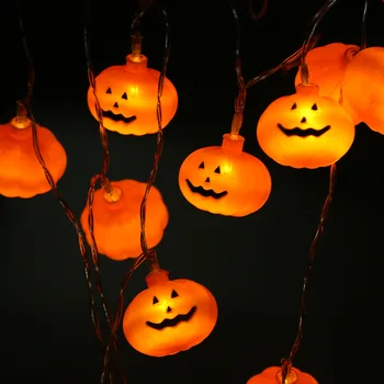 20 led Batérie Poľa Tekvica Osvetlenie Reťazca Halloween Dekoratívne Osvetlenie Reťazca Teroristické Strana Domov Zdobiť