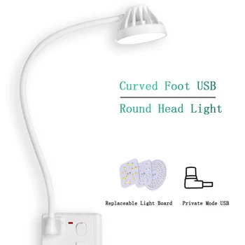 USB kolo hlavy, nočné svetlo kreatívny kútik dizajn, vymeniteľná ľahkú dosku, prenosné práce/učebné lampa na čítanie vhodné notebook