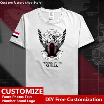 Severný Sudán Sudán Krajiny tričko Vlastné Jersey Fanúšikov DIY Názov Počet LOGO High Street Fashion Voľné Bežné T-shirt