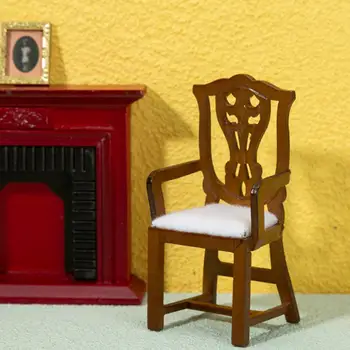 Novinka Vrecko-veľkosť Európskom Štýle Retro domček pre bábiky Stoličky Miniatúrne Tabuľka Model Malých rozmerov urob si sám