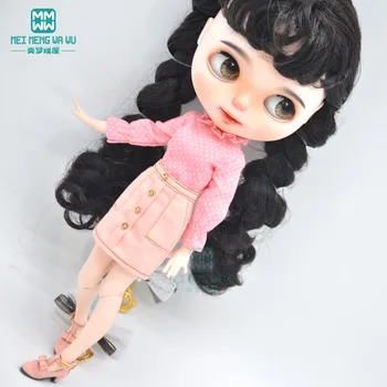 2020 nové Blyth bábiky Oblečenie móda turtleneck tričko, mini sukne pre Blyth bábika ClotAzone OB23 OB24 1/6 bábika príslušenstvo