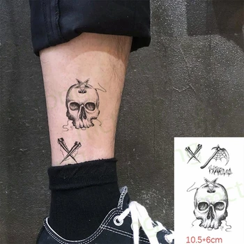 Nepremokavé Dočasné Tetovanie Nálepky Kostra Totem Sova Body Art Flash Tetovanie Na Zápästí Nohu Krku Falošné Tatto Pre Ženy Muži