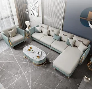 Hot predaj Moderný dizajn luxusná sedacia súprava nábytok do obývacej izby sedačková koža mäkká s najlepšie služby