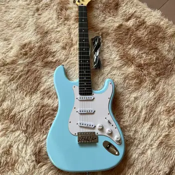 Custom shop Elektrická Gitara Modrá farba 6 stibgs guitarra