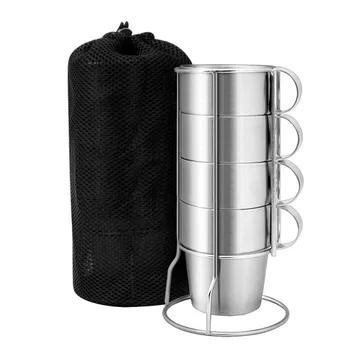Vonkajšie 4 kus non-magnetické nerezová oceľ dvojité pohár Piknik tepelná izolácia káva hrnček pivo