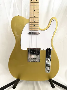 2022 Vysokej kvality Zlato 6-reťazcové elektrické gitary Biela stráž javor xylophone krku môže byť prispôsobený pre dopravu zdarma