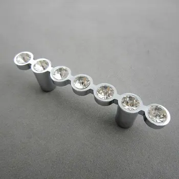 Nové Produkty Jasné, Crystal Modernej Európskej Šuplíku Skrinky Kľučky Dverí (C. C.:64mm,Dĺžka:110 mm)