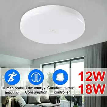 LED Stropné Svietidlá PIR Čidlo Smart Home Osvetlenie 12W 18W Stropné Svietidlo Pre Izbe, Chodbách, Chodby, 220V Stropný Luster